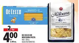 Metro DE CECCO OR MOLISANA PASTA offer