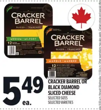 Metro CRACKER BARREL OR BLACK DIAMOND SLICED CHEESE offer