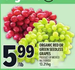 Metro ORGANIC RED OR GREEN SEEDLESS GRAPES offer