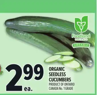Metro ORGANIC SEEDLESS CUCUMBERS offer