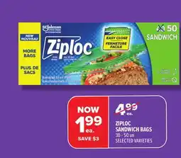 Metro ZIPLOC SANDWICH BAGS offer