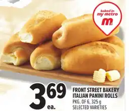 Metro FRONT STREET BAKERY ITALIAN PANINI ROLLS offer