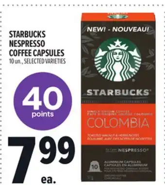 Metro STARBUCKS NESPRESSO COFFEE CAPSULES offer