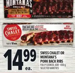 Metro SWISS CHALET OR MONTANA'S PORK BACK RIBS offer
