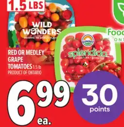 Metro RED OR MEDLEY GRAPE TOMATOES offer