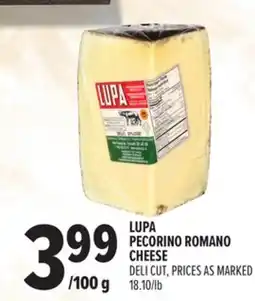 Metro LUPA PECORINO ROMANO CHEESE offer