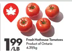 Longo's Fresh Hothouse Tomatoes offer