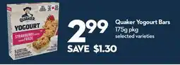 Longo's Quaker Yogourt Bars offer