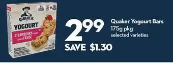 Longo's Quaker Yogourt Bars offer
