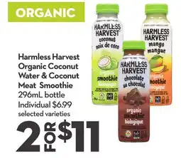 Longo's Harmless Harvest Organic Coconut Water & Coconut Meat Smoothie offer