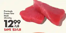 Longo's Previously Frozen Tuna Steak offer
