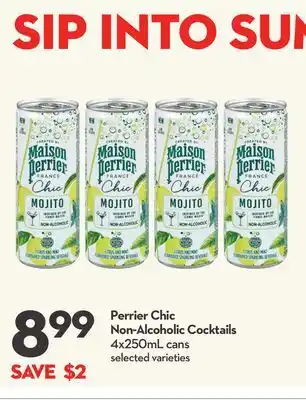 Longo's Perrier Chic Non-Alcoholic Cocktails offer