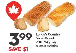 Longo's Longo's Country Sliced Bread offer