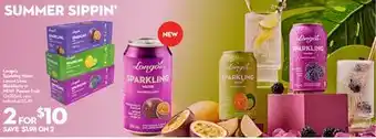 Longo's Longo's Sparkling Water Lemon Lime, Blackberry or NEW! Passion Fruit offer