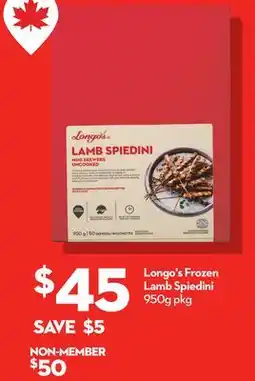 Longo's Longo's Frozen Lamb Spiedini offer