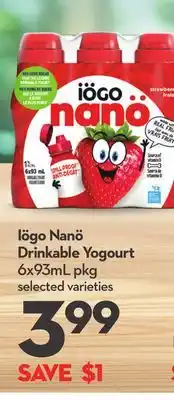 Longo's Iögo Nanö Drinkable Yogourt offer