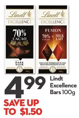 Longo's Lindt Excellence Bars offer