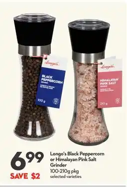 Longo's Longo's Black Peppercorn or Himalayan Pink Salt Grinder offer