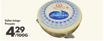 Longo's Italian Asiago Pressato offer