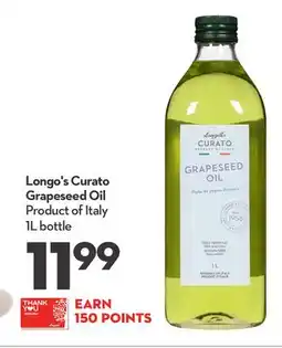 Longo's Curato Grapeseed Oil offer