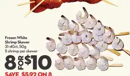 Longo's Frozen White Shrimp Skewer offer