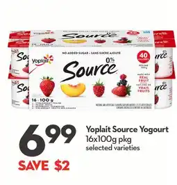 Longo's Yoplait Source Yogourt offer
