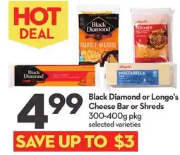 Longo's Cheese Bar or Shreds offer