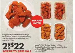 Longo's Longo's Fully Cooked Chicken Wings offer
