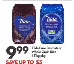 Longo's Tilda Pure Basmati or Whole Grain Rice offer
