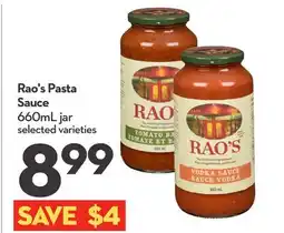 Longo's Rao's Pasta Sauce offer