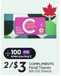 Sobeys COMPLIMENTS Facial Tissues offer
