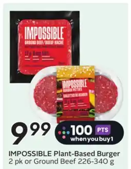 Sobeys IMPOSSIBLE Plant-Based Burger offer