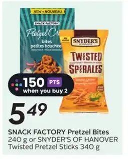 Sobeys SNACK FACTORY Pretzel Bites offer