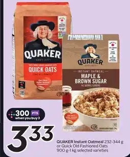 Sobeys QUAKER Instant Oatmeal offer