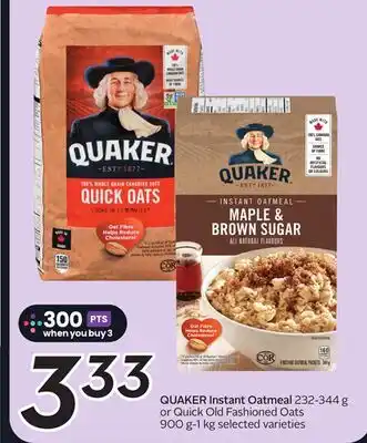 Sobeys QUAKER Instant Oatmeal offer