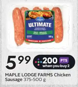 Sobeys MAPLE LODGE FARMS Chicken Sausage offer