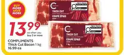 Sobeys COMPLIMENTS Thick Cut Bacon offer
