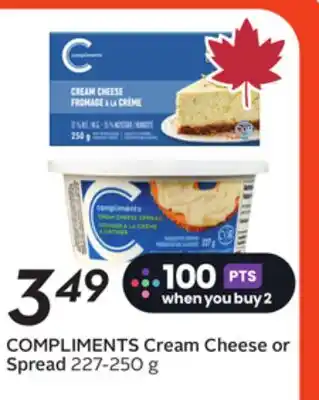 Sobeys COMPLIMENTS Cream Cheese or Spread offer
