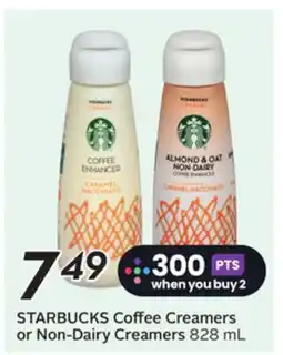 Sobeys STARBUCKS Coffee Creamers or Non-Dairy Creamers offer