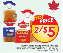 Sobeys DEMPSTER'S White or Whole Wheat, Sandwich or Texas Toast offer