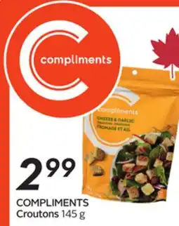 Sobeys COMPLIMENTS Croutons offer