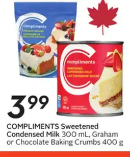 Sobeys COMPLIMENTS Sweetened Condensed Milk offer