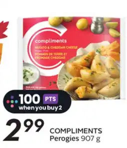 Sobeys COMPLIMENTS Perogies offer