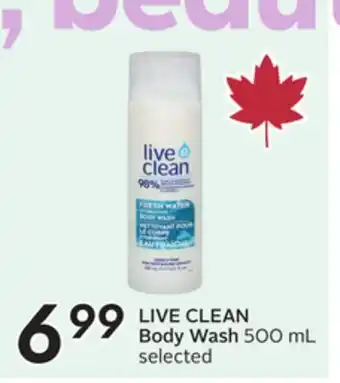 Sobeys LIVE CLEAN Body Wash offer