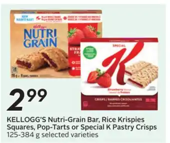 Sobeys KELLOGG'S Nutri-Grain Bar, Rice Krispies Squares, Pop-Tarts or Special K Pastry Crisps offer