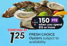 Sobeys FRESH CHOICE Oysters offer