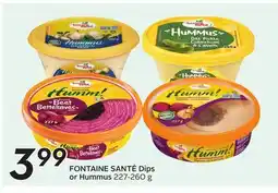 Sobeys FONTAINE SANTÉ Dips or Hummus offer