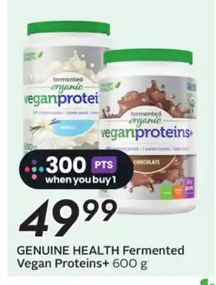 Sobeys GENUINE HEALTH Fermented Vegan Proteins+ offer