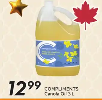 Sobeys COMPLIMENTS Canola Oil offer