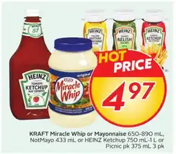 Sobeys KRAFT Miracle Whip or Mayonnaise offer
